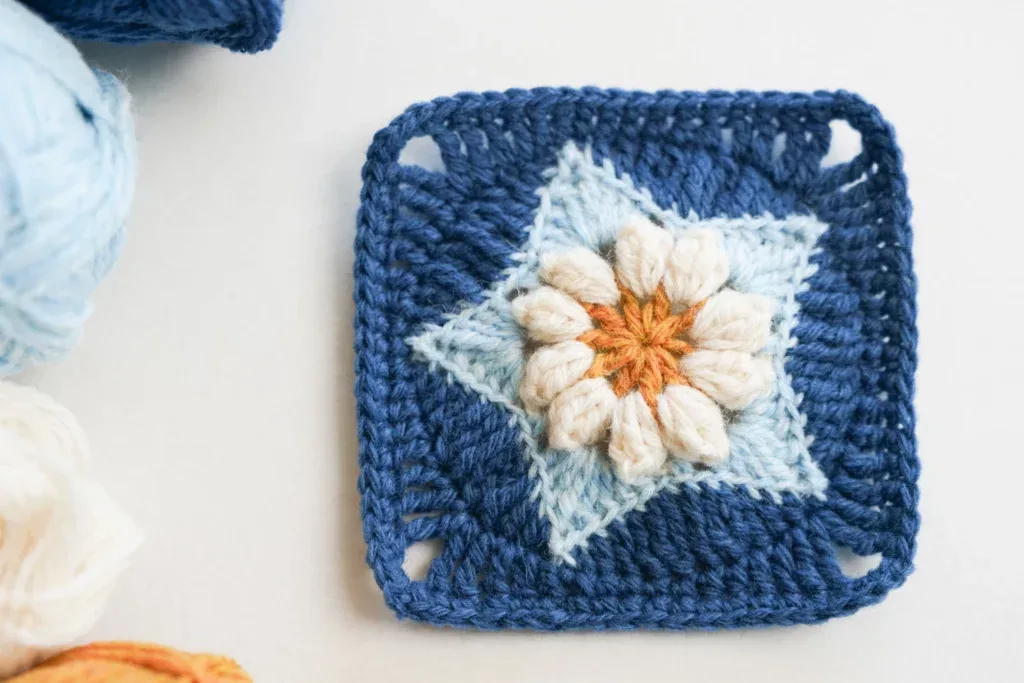 Starburst Granny Square – Free Crochet Pattern with Popcorn Stitch Points — photo 3