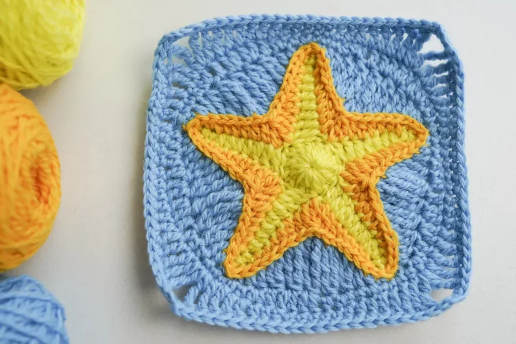 Starfish Granny Square - Free Crochet Pattern