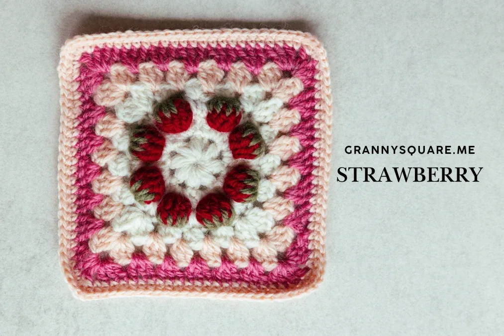 Strawberry Granny Square: A 3D Bobble-Stitch Crochet Motif — photo 3
