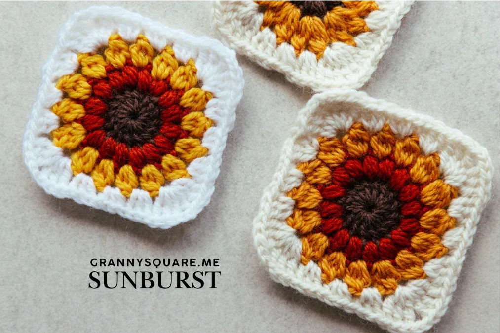 Sunburst Granny Square: The Classic 4-Color Puff Stitch Pattern β photo 2