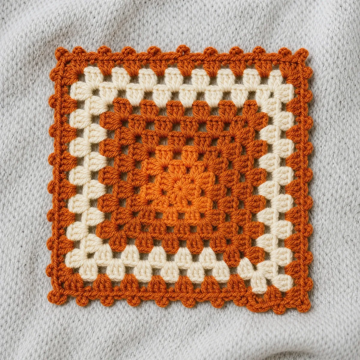 Tangerine Grove Granny Square — A Bright Citrus Classic