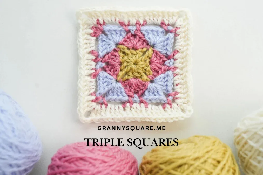 Triple Squares Granny Square – Free Crochet Pattern — photo 3