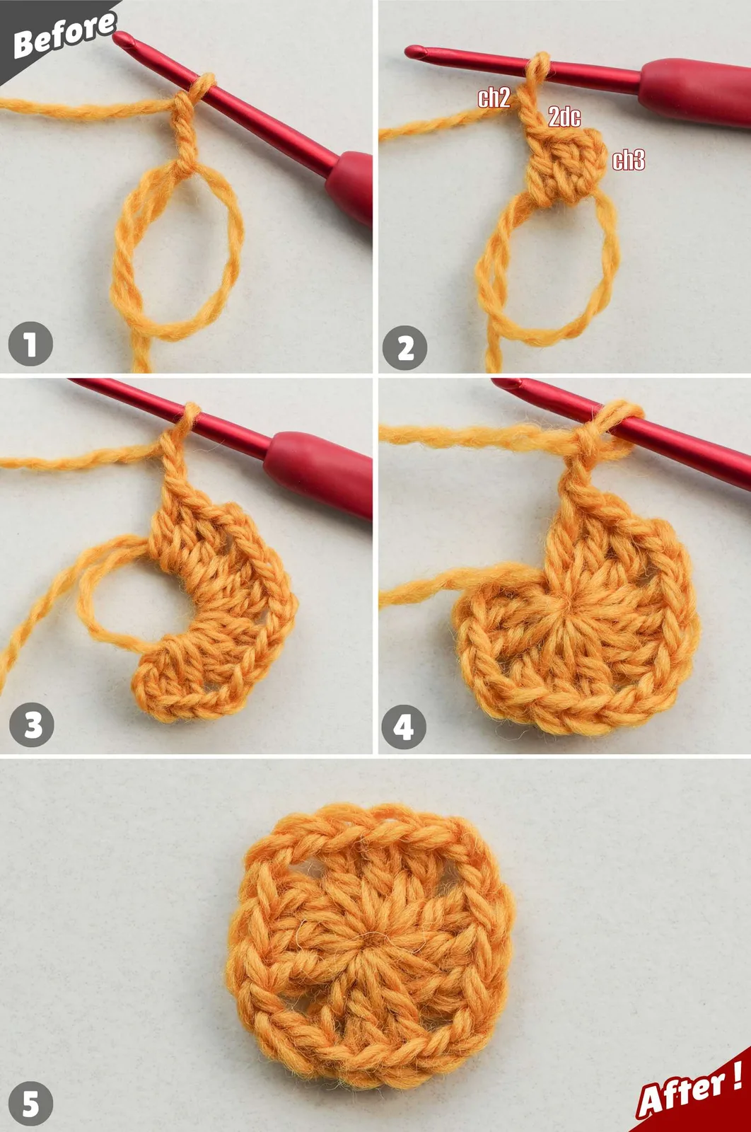 Two-Color Basic Granny Square: Easy Free Crochet Pattern — photo 4