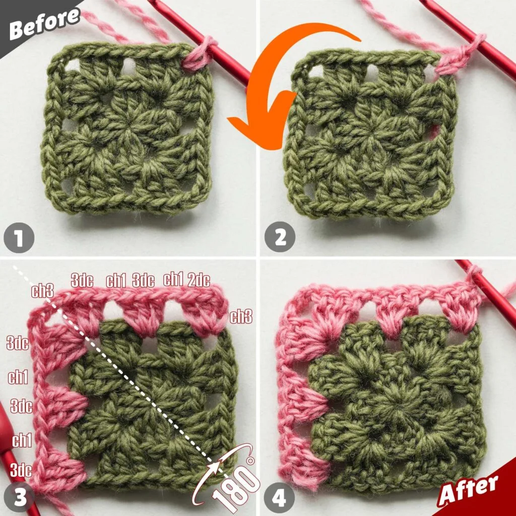 Two-Color Corner Granny Square - Free Crochet Pattern — photo 4