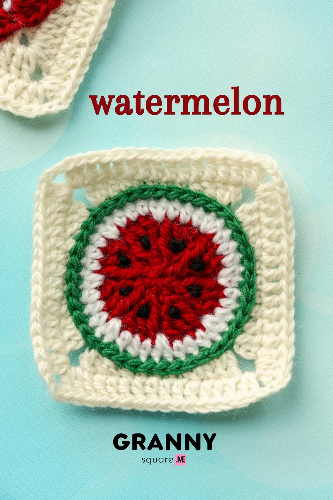 Watermelon Granny Square Pattern 2 — Free Round-to-Square Crochet Pattern — photo 3