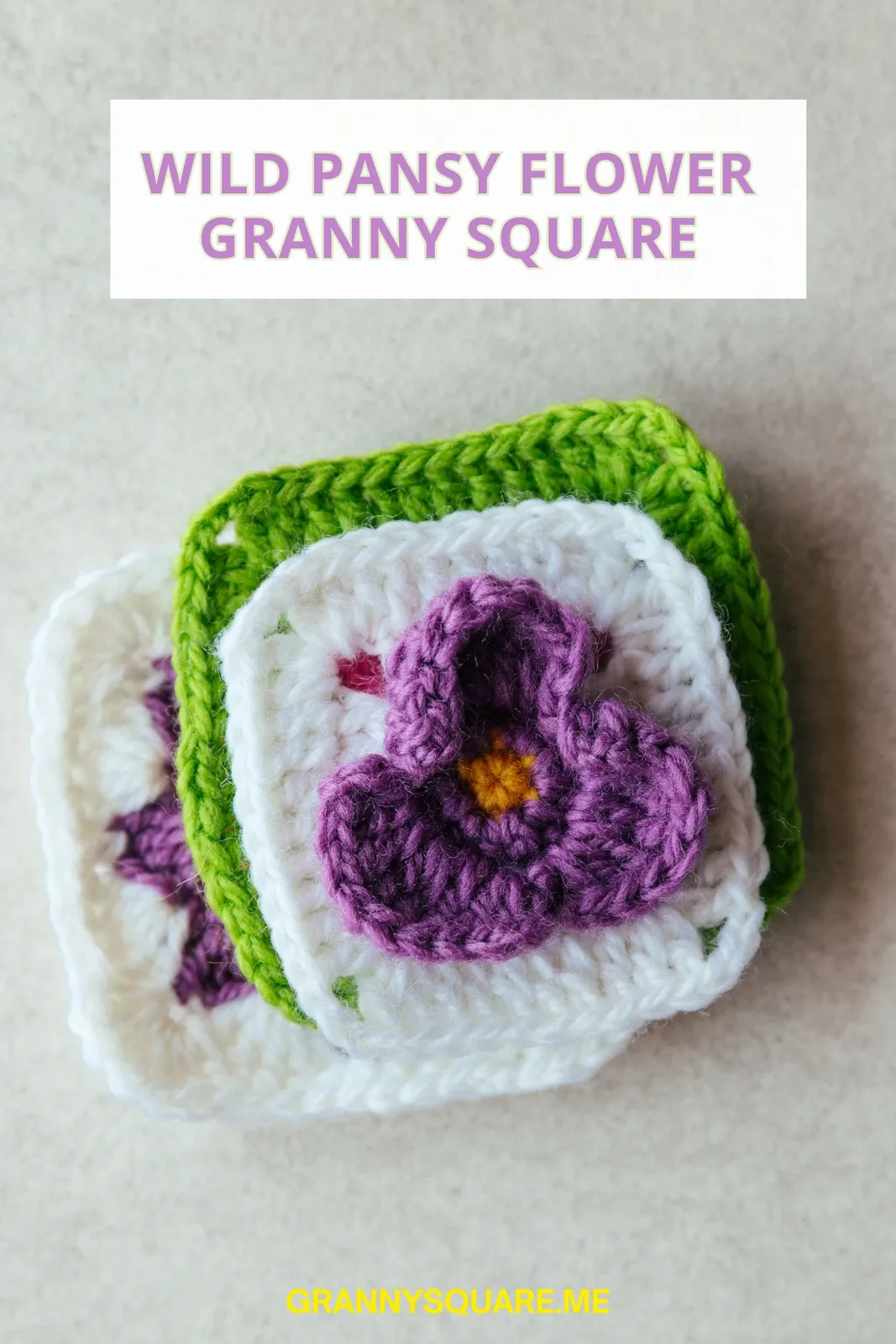Wild Pansy Flower Granny Square – Free Crochet Pattern — photo 4
