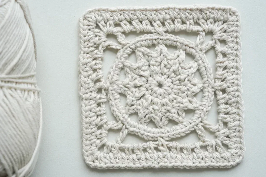 Window Flower Granny Square — Free Crochet Pattern